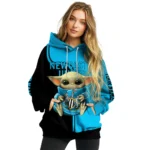 Custom Newcastle United Baby Yoda Blue Black Hoodie Best Selling