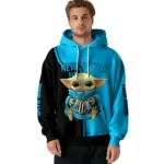 Custom Newcastle United Baby Yoda Blue Black Hoodie Best Selling