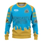 Custom Newcastle United Flame Border Blue Sweater Best Selling