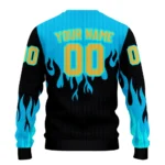 Custom Newcastle United Flame Outline Blue Black Sweater Best Selling
