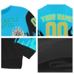 Custom Newcastle United Flame Outline Blue Black Sweater Best Selling