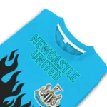 Custom Newcastle United Flame Outline Blue Black Sweater Best Selling