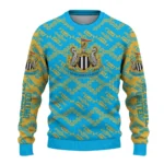 Custom Newcastle United Lattice Gridwork Blue Sweater Best Selling