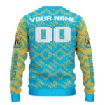 Custom Newcastle United Lattice Gridwork Blue Sweater Best Selling