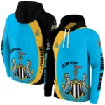 Custom Newcastle United Minimalist Design Blue Black Hoodie Best Selling