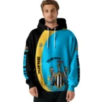 Custom Newcastle United Minimalist Design Blue Black Hoodie Best Selling