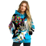 Custom Newcastle United Puzzle Pieces Blue Hoodie Best Selling