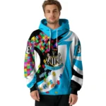 Custom Newcastle United Puzzle Pieces Blue Hoodie Best Selling