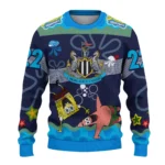 Custom Newcastle United Spongebob Designs Blue Sweater Best Selling