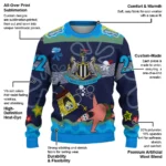 Custom Newcastle United Spongebob Designs Blue Sweater Best Selling