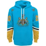 Custom Newcastle United Striped Sleeves Blue Hoodie Best Selling