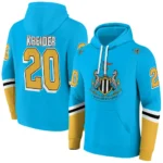Custom Newcastle United Striped Sleeves Blue Hoodie Best Selling