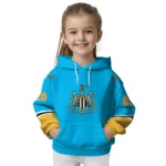 Custom Newcastle United Striped Sleeves Blue Hoodie Best Selling