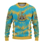 Custom Newcastle United Swirl Flow Blue Sweater Best Selling