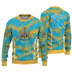 Custom Newcastle United Swirl Flow Blue Sweater Best Selling