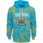 Custom Newcastle United Tie Dye Pattern Blue Hoodie Best Selling