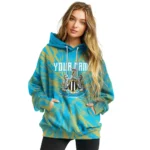 Custom Newcastle United Tie Dye Pattern Blue Hoodie Best Selling