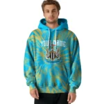Custom Newcastle United Tie Dye Pattern Blue Hoodie Best Selling