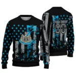 Custom Newcastle United Vintage Usa Flag Black Sweater Best Selling