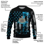 Custom Newcastle United Vintage Usa Flag Black Sweater Best Selling