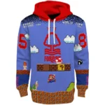Custom Nottingham Forest Mario Blue Black Hoodie Best Selling