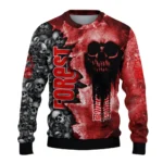 Custom Nottingham Forest Skull Collage Red Sweater Best Selling