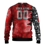 Custom Nottingham Forest Skull Collage Red Sweater Best Selling