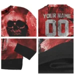 Custom Nottingham Forest Skull Collage Red Sweater Best Selling