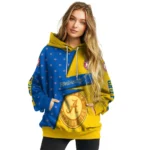 Custom Real Madrid Abstract Shape Yellow Hoodie Best Selling