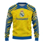 Custom Real Madrid Chevron Pattern Yellow Sweater Best Selling