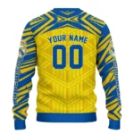 Custom Real Madrid Chevron Pattern Yellow Sweater Best Selling