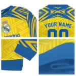 Custom Real Madrid Chevron Pattern Yellow Sweater Best Selling