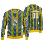 Custom Real Madrid Chevron Rows Yellow Sweater Best Selling