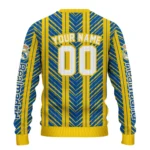 Custom Real Madrid Chevron Rows Yellow Sweater Best Selling