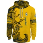 Custom Real Madrid Deer Silhouette Yellow Hoodie Best Selling