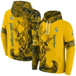 Custom Real Madrid Deer Silhouette Yellow Hoodie Best Selling