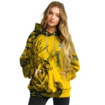Custom Real Madrid Deer Silhouette Yellow Hoodie Best Selling