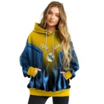 Custom Real Madrid Flame Design Yellow Hoodie Best Selling