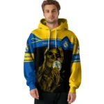 Custom Real Madrid Grim Reaper Yellow Black Hoodie Best Selling