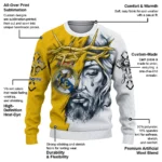 Custom Real Madrid Jesus Tears Yellow White Sweater Best Selling