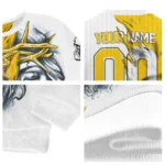 Custom Real Madrid Jesus Tears Yellow White Sweater Best Selling