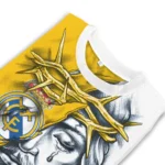 Custom Real Madrid Jesus Tears Yellow White Sweater Best Selling
