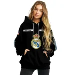 Custom Real Madrid Punisher Skull Black Hoodie Best Selling
