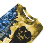 Custom Real Madrid Skull Collage Yellow Sweater Best Selling