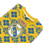 Custom Real Madrid Snowflake Matrix Yellow Sweater Best Selling