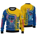 Custom Real Madrid Stitch Art Prints Yellow Sweater Best Selling