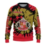 Custom Sunderland Burst Swirl Red Sweater Best Selling