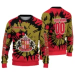 Custom Sunderland Burst Swirl Red Sweater Best Selling