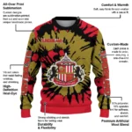 Custom Sunderland Burst Swirl Red Sweater Best Selling