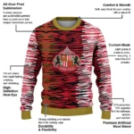 Custom Sunderland Camouflage Stripe Red White Sweater Best Selling
